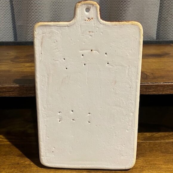 Vintage Chalkware Plaque Vegetable Motif 8.5"‎ - Picture 4 of 4